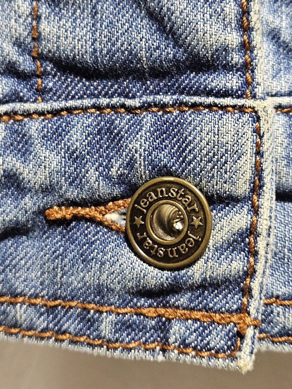 Jeanstar Classic Blue Denim Four Pocket Y2K Jacket (Only) - Picture 4 of 10